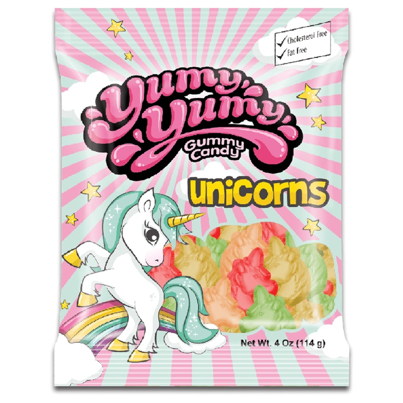 Yumy Yumy Unicorns Gummi Candy – 4-oz. Bag