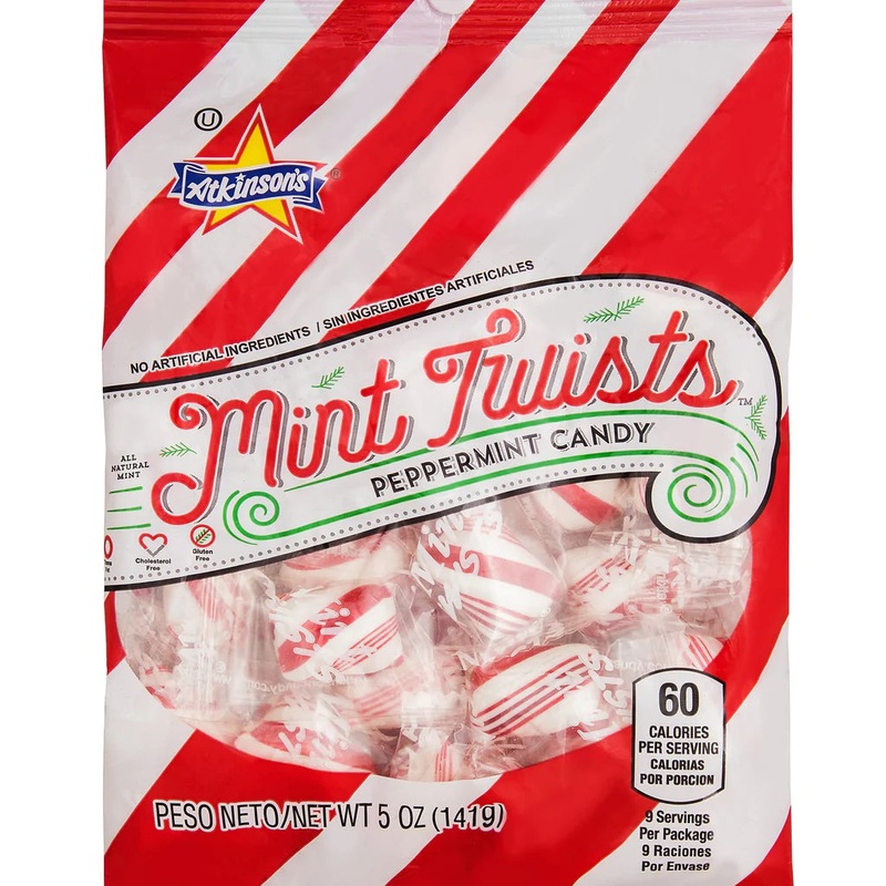 Atkinson’s Red & White Peppermint Twists 5 oz Bag