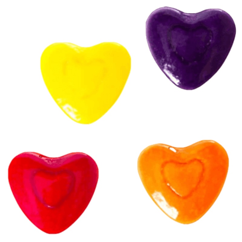 Assorted Colors Crazy Hearts Pressed Candy – Bulk Bags 3 lb Bag