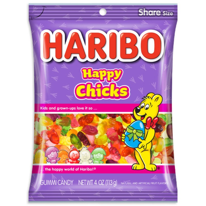 Haribo Happy Chicks Peg Bag 4oz – 12ct