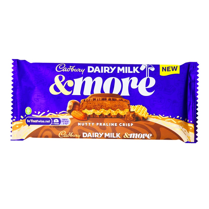 Cadbury Dairy Milk & More Nutty Praline Crisp (UK) – 180g