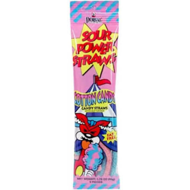 Sour Power Straws – Cotton Candy