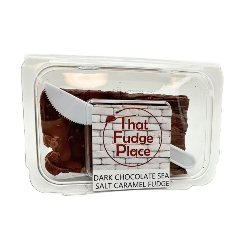 That Fudge Place Dark Chocolate Sea Salt Caramel Fudge 8oz – 6ct