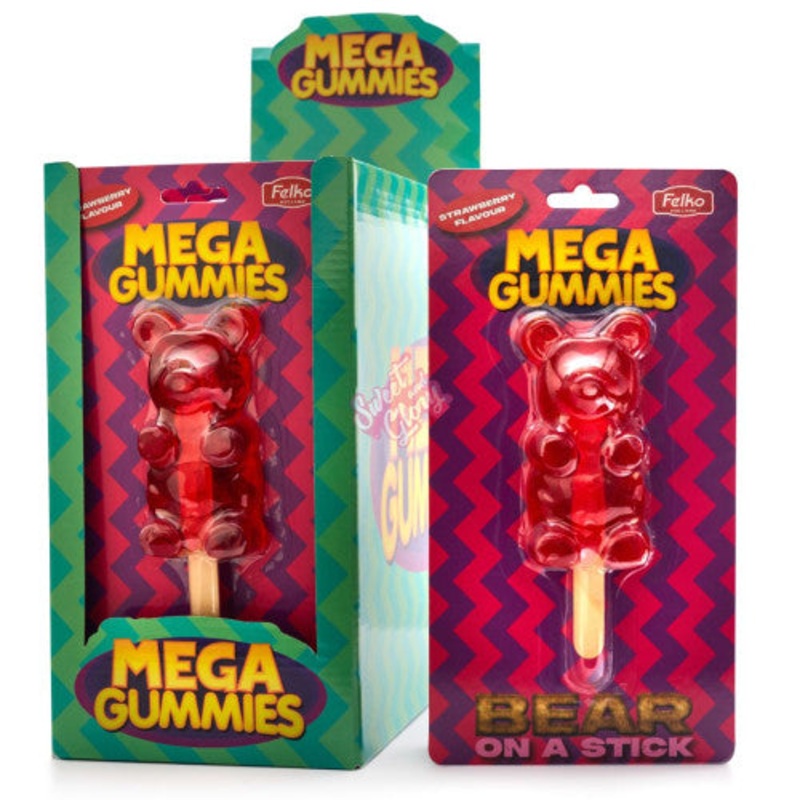 Mega Gummies Bear on a Stick (120g)
