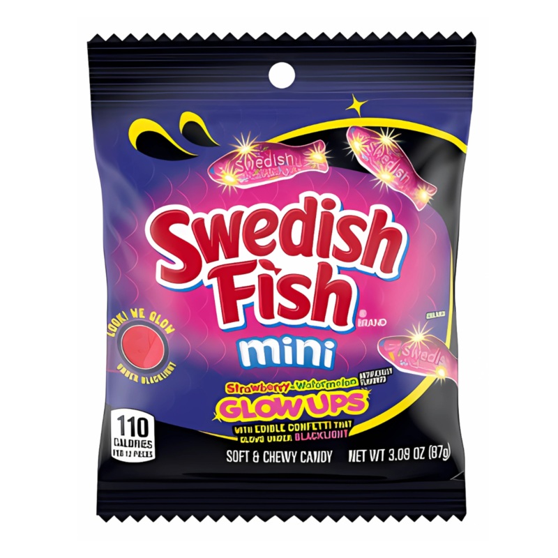 Swedish Fish Glow Ups Peg Bag 3.08oz – 12ct
