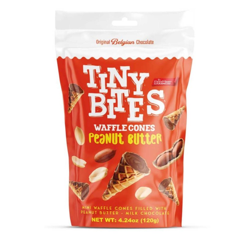 Beemax Tiny Bites Peanut Butter Waffle Cones 4.24oz – 12ct