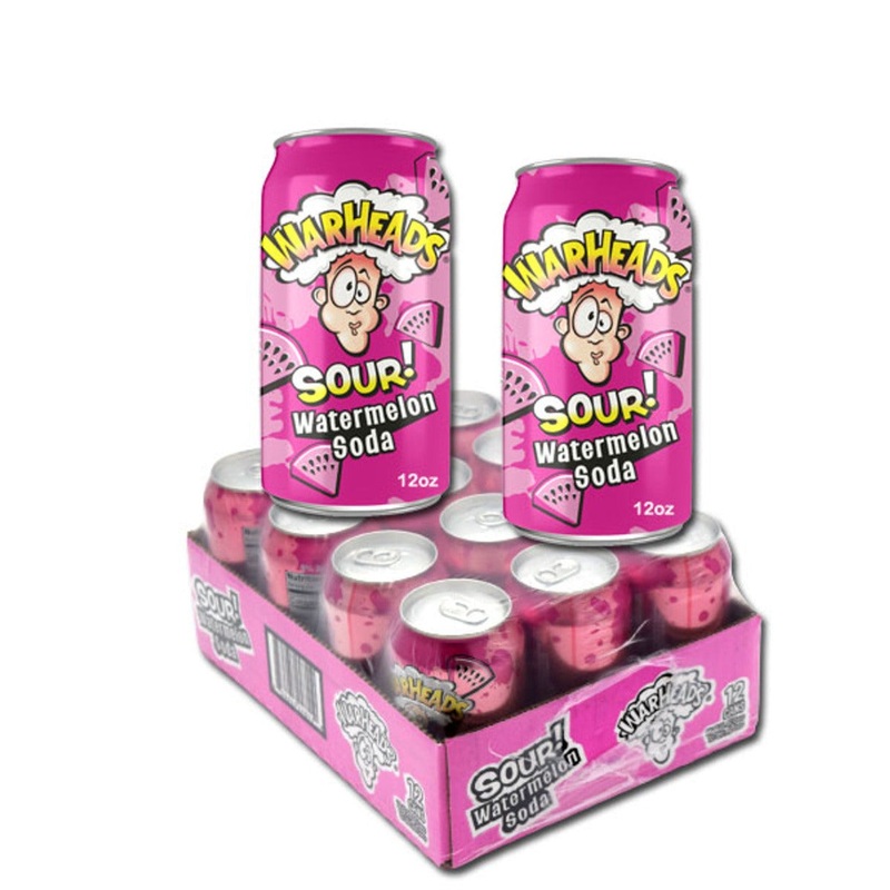 Warheads Soda Pop Watermelon 12oz – 12ct