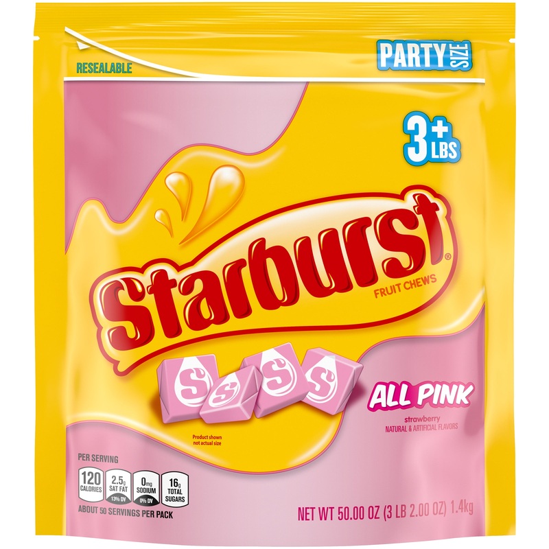 Starburst All Pink Strawberry Fruit Chews Bag 15.60 Oz. (Sharing size)