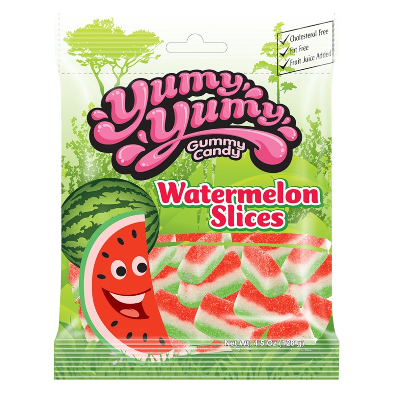 Yumy Yumy Watermelon Slices 4.5 oz. Peg Bag 4.5 oz Bag