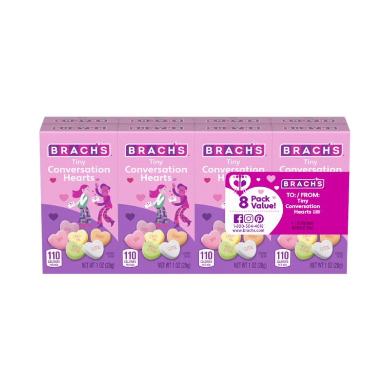 Brach’s Tiny Conversation Hearts Box 8 Pk