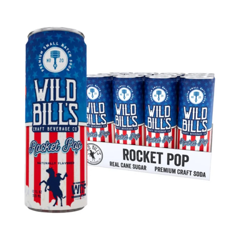 Wild Bill’s Craft Beverage Co. Rocket Pop Soda 12oz – 12ct
