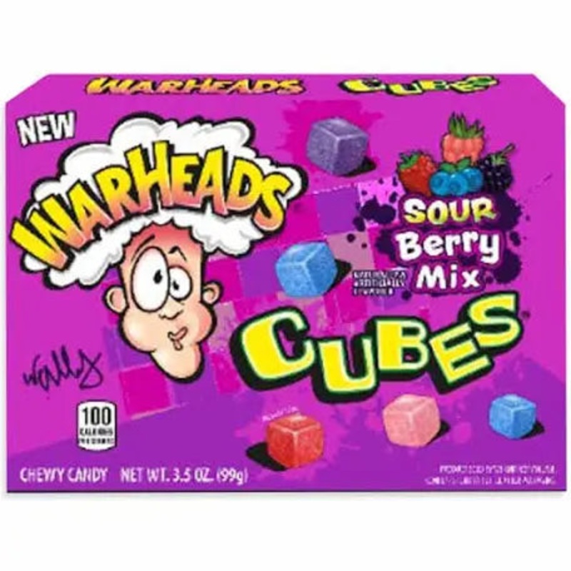 Warheads Cubes – Sour Berry Mix (3.5oz)