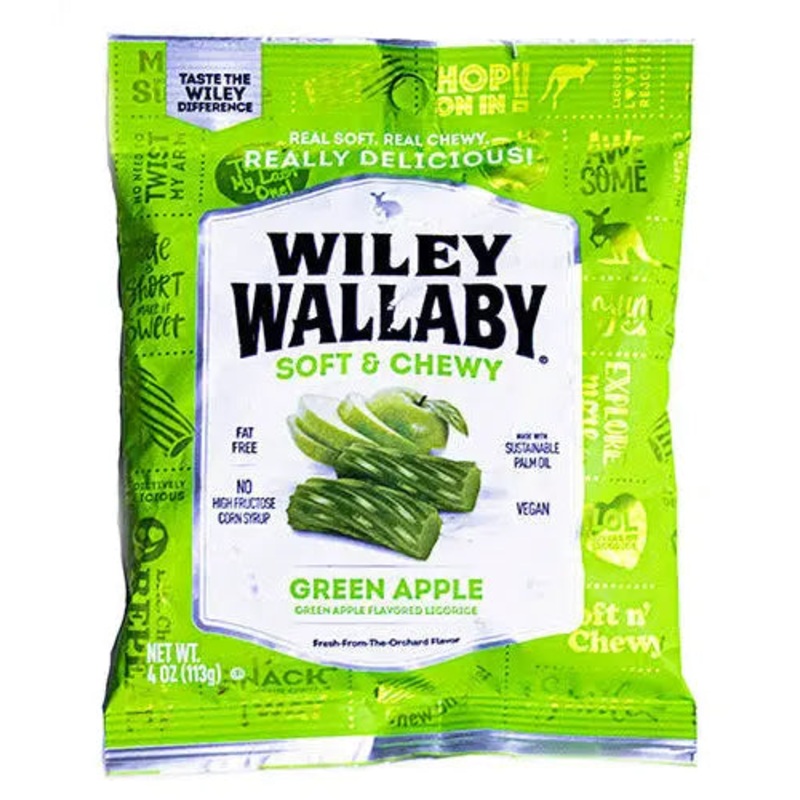 Wiley Wallaby Green Apple Licorice (4oz)
