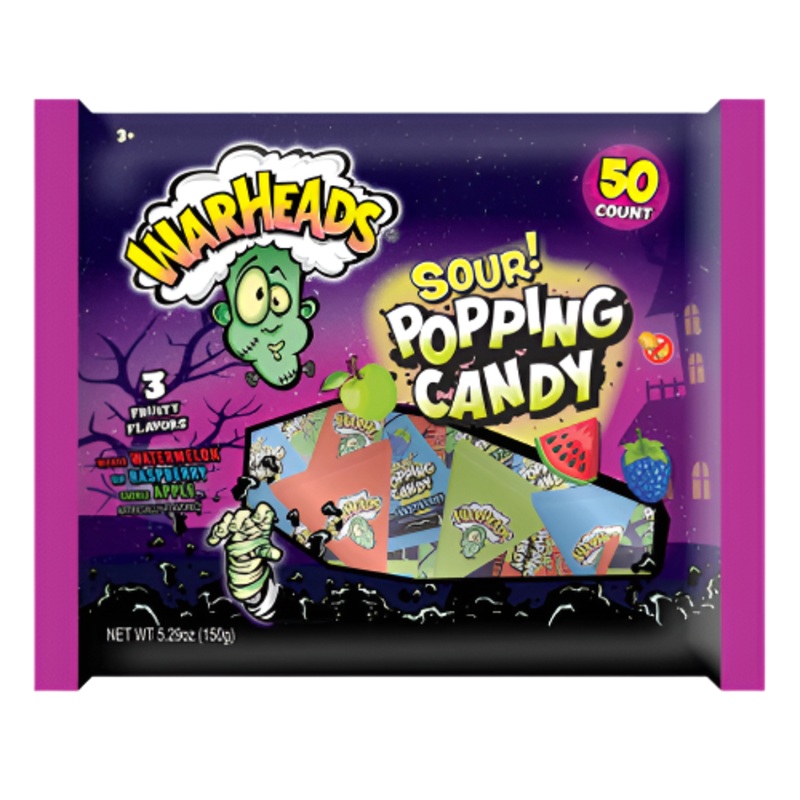 Warheads Halloween Popping Candy 50 Count 5.29 oz. Bag
