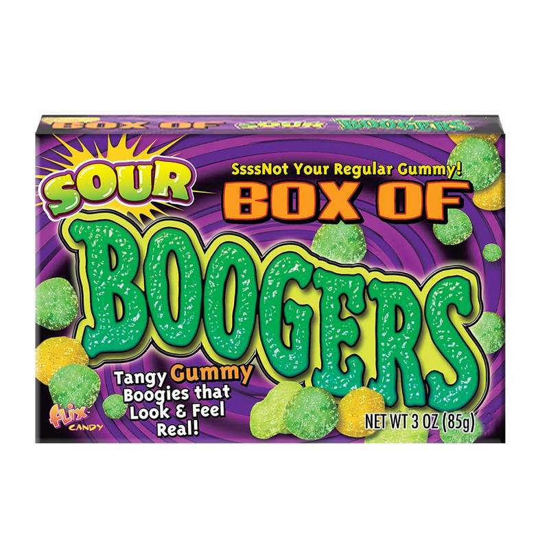 Sour Box of Boogers Gummi Candy 3 oz. Box 3 oz. Theater Box