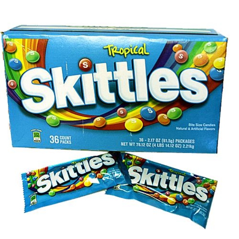 Skittles Tropical Bite Size Candies – 2.17-oz. Bag 1 Bag