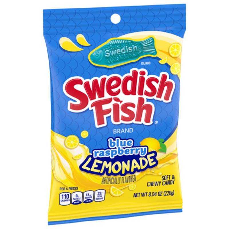 Swedish Fish Blue Raspberry Lemonade 8.04 oz. Bag