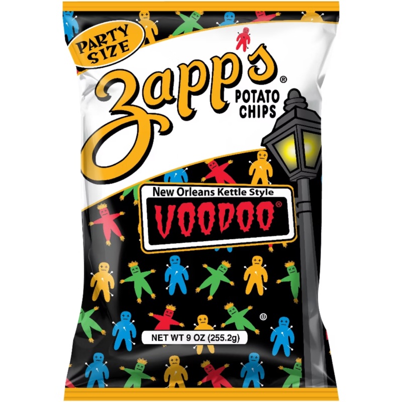 Zapp’s Potato Chips Voodoo Bag 8.0oz – 9/cs