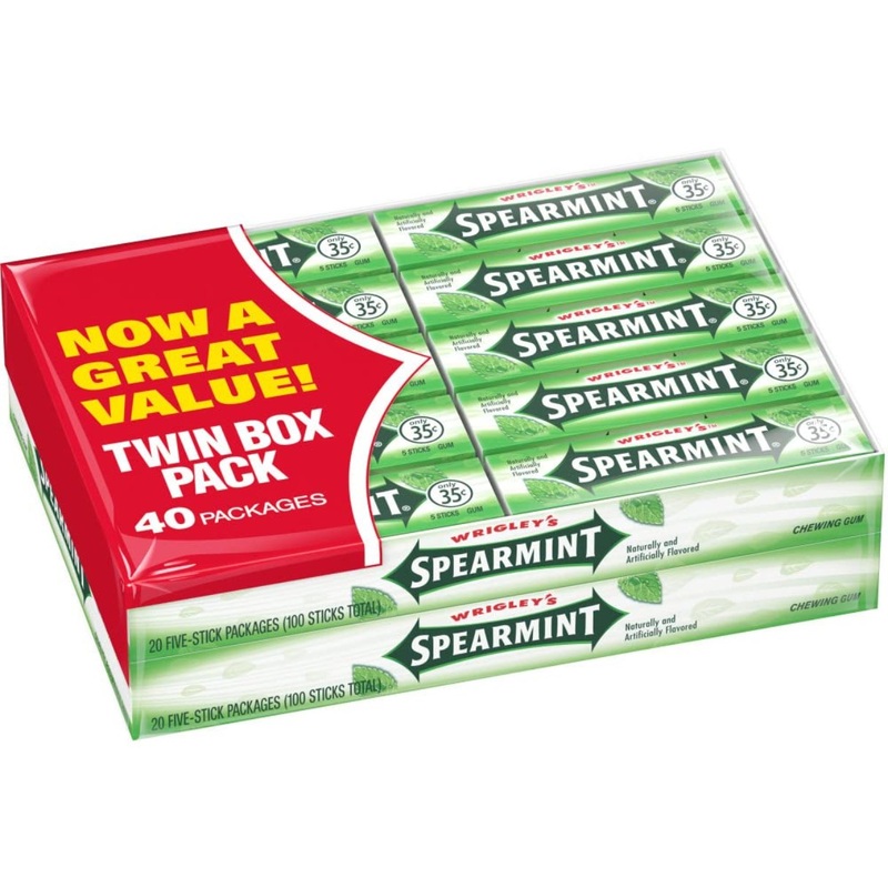 Wrigley’s Spearmint Gum 5pc – 40ct