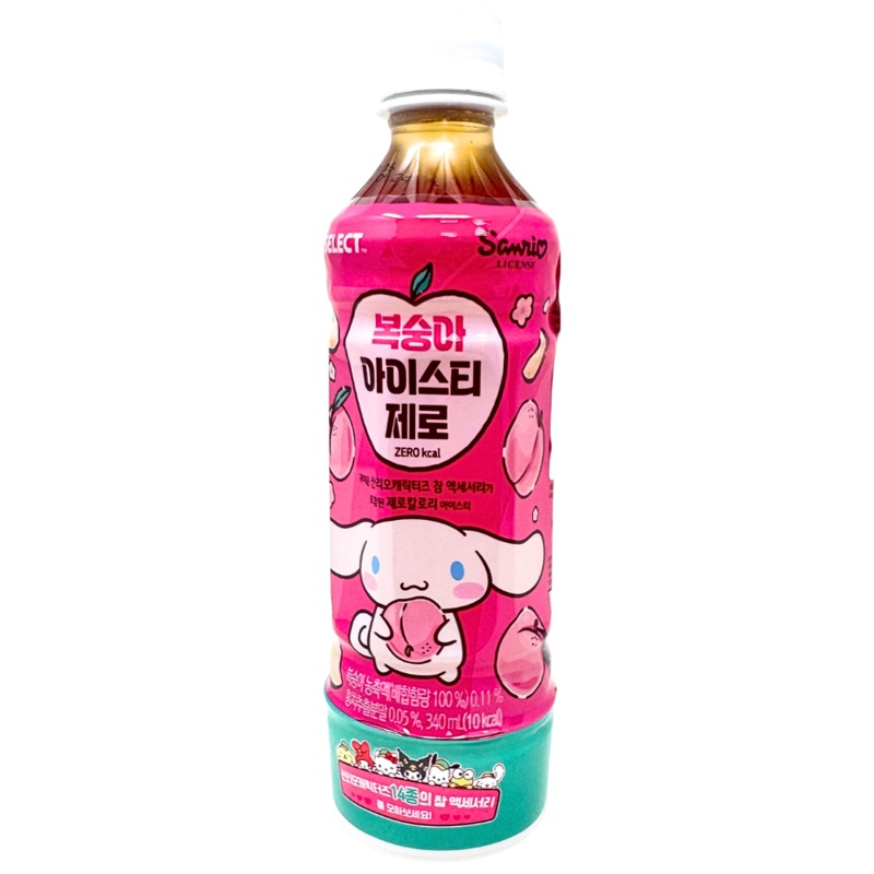 7-Eleven Sanrio Peach Iced Tea Zero (Korea) – 340mL