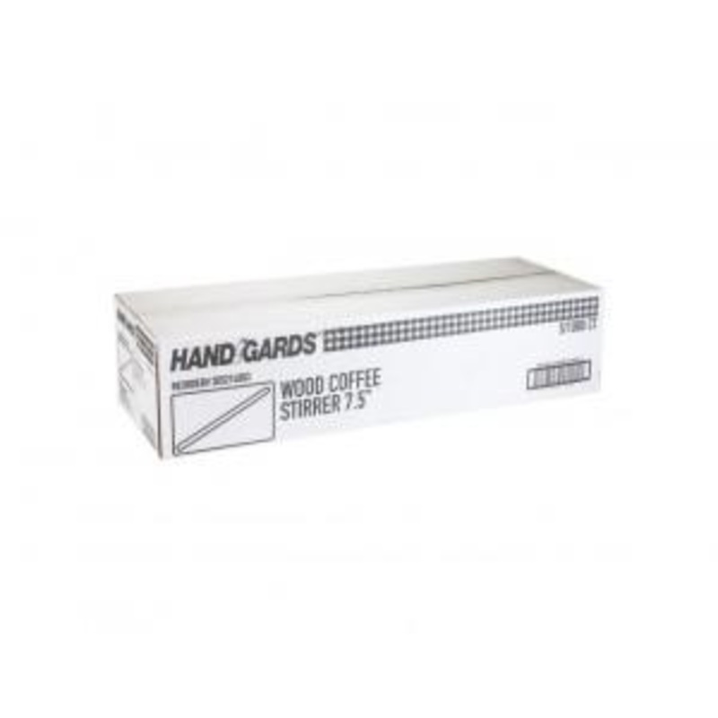 (Price/Case)Handgards 305214003 Stirrer Coffee Wood 7.5 5-1000 E