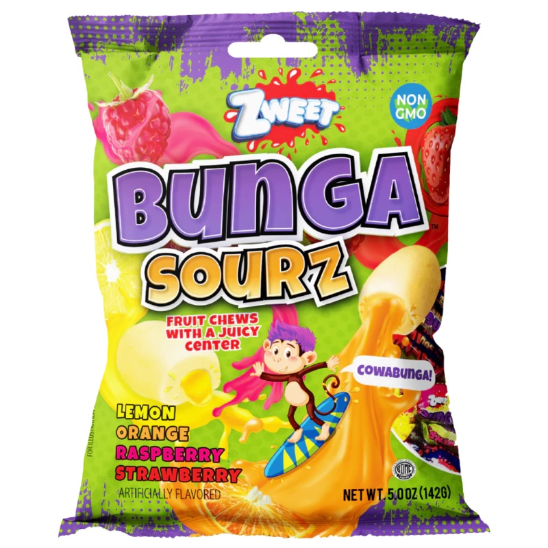 Zweet Bunga Sourz Fruit Chews -Bags 5 oz. Bag