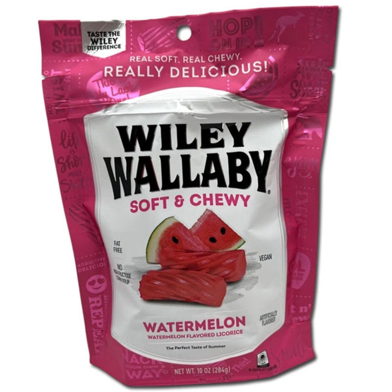 Wiley Wallaby Soft & Chewy Watermelon Licorice  10oz – 10ct