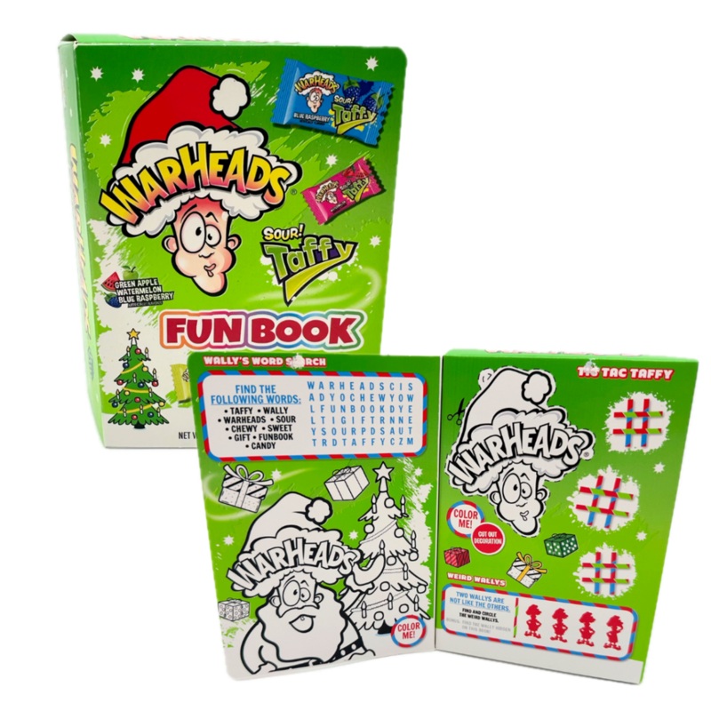 Warheads Sour Taffy Fun Book 3.38oz – 24ct