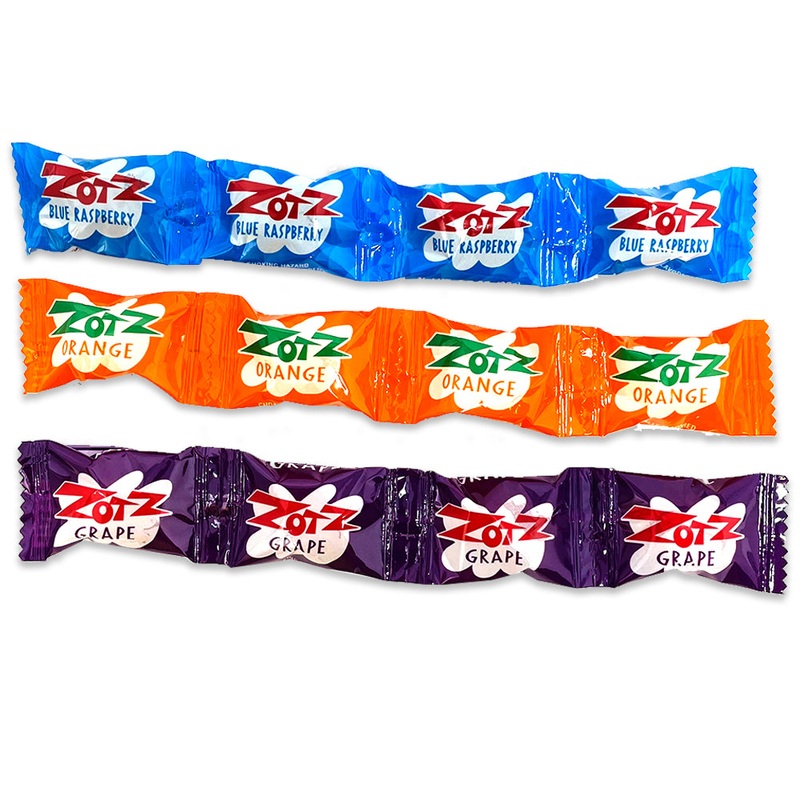 Zotz –  Fizz Power Candy – Blue Raspberry-Orange-Grape