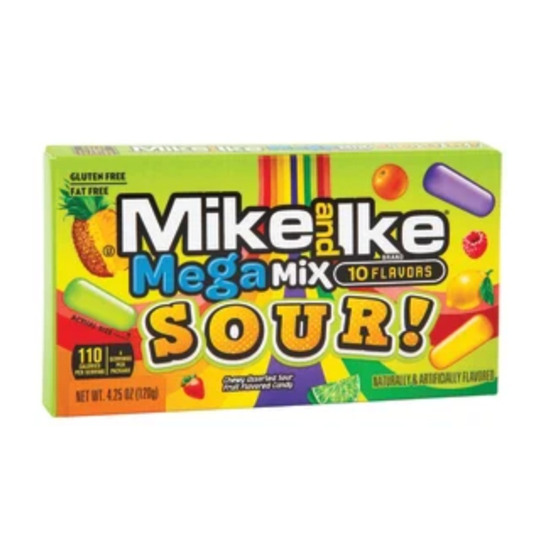 Mike & Ike Mega Mix Sour Theater Box 4.25oz – 12ct