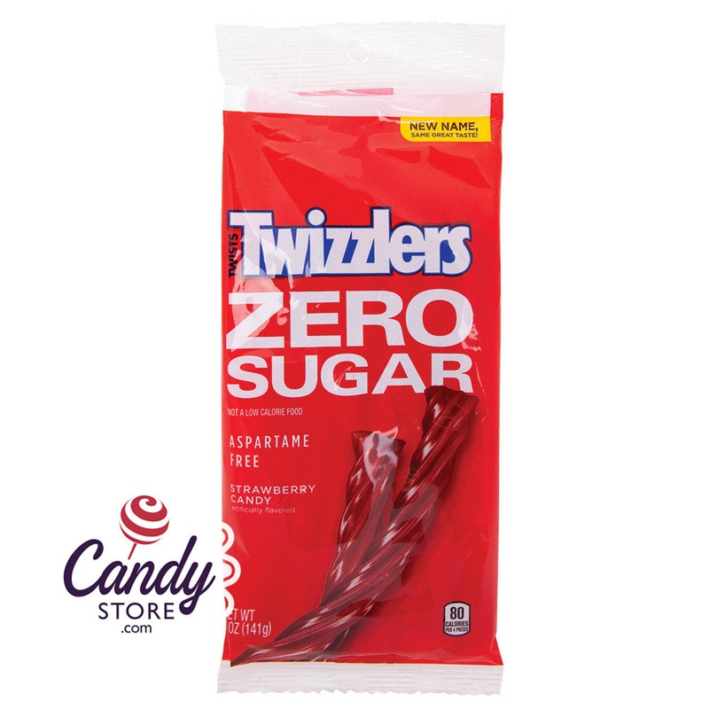 Zero Sugar Twizzlers Straw Twists Candy – 12ct Peg Bags