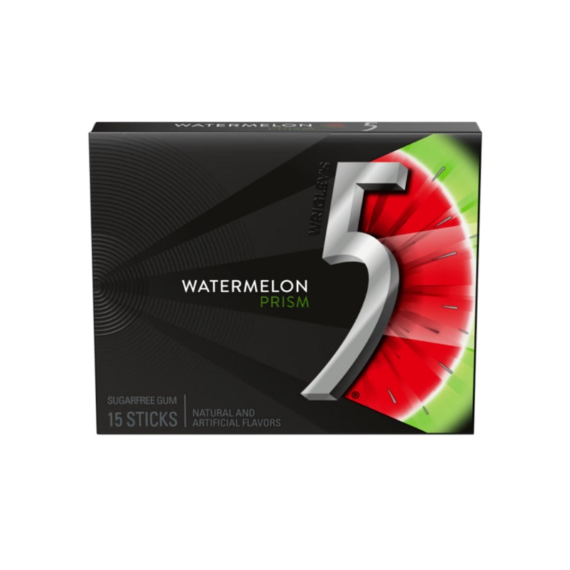 5 Gum Watermelon Prism Sugarfree 5pc – 10ct