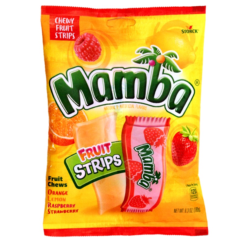 Mamba Fruit Strips Fruit Chews 6.3 oz. Bag