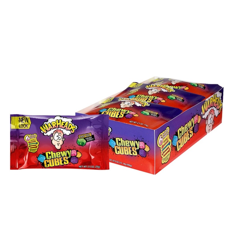 Warheads Sour Chewy Cubes Bag 2oz – 15ct