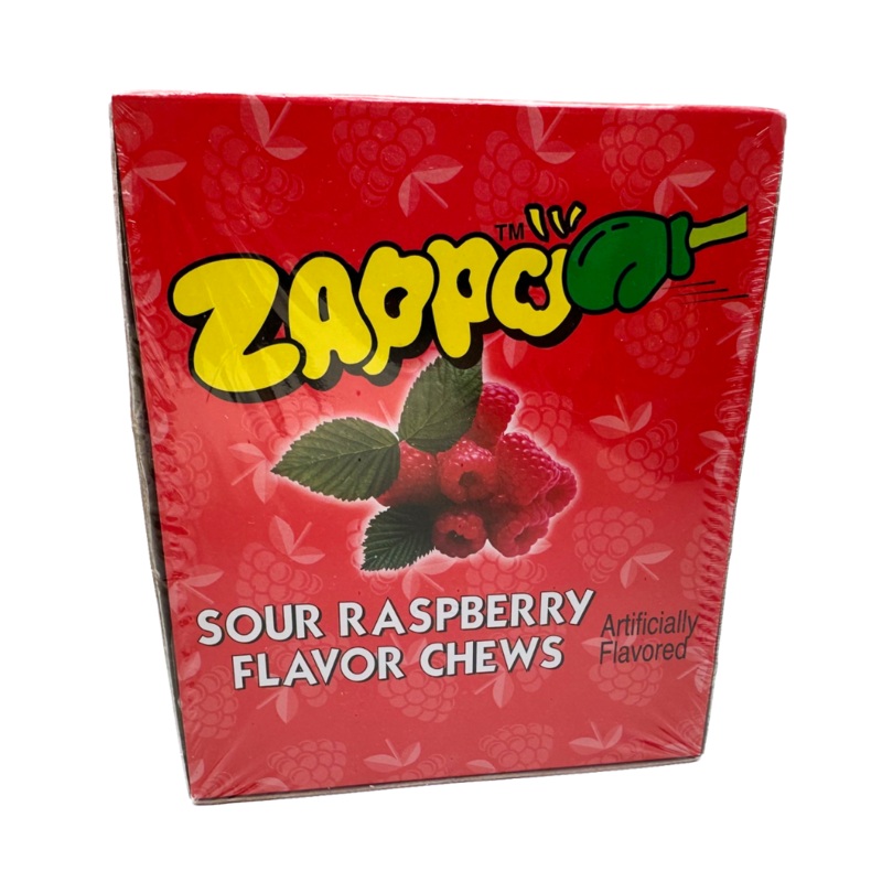 Zappo Sour Raspberry Chews – 30ct