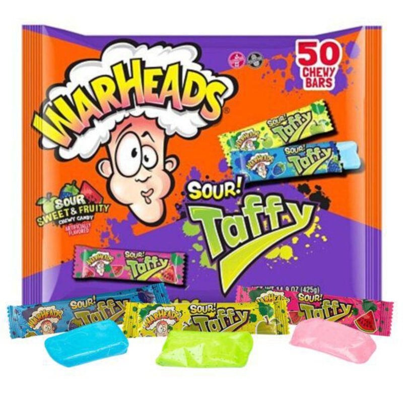 Warheads Sour Taffy Bag 50ct