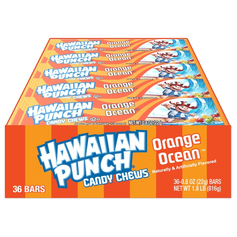 Hawaiian Punch Ocean Orange Candy Chews 0.8 oz. Bar 0.8 oz. Bar