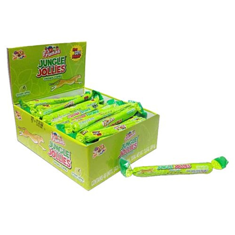 Jungle Jollies Green Apple Chewy Candy – 48 Piece Box