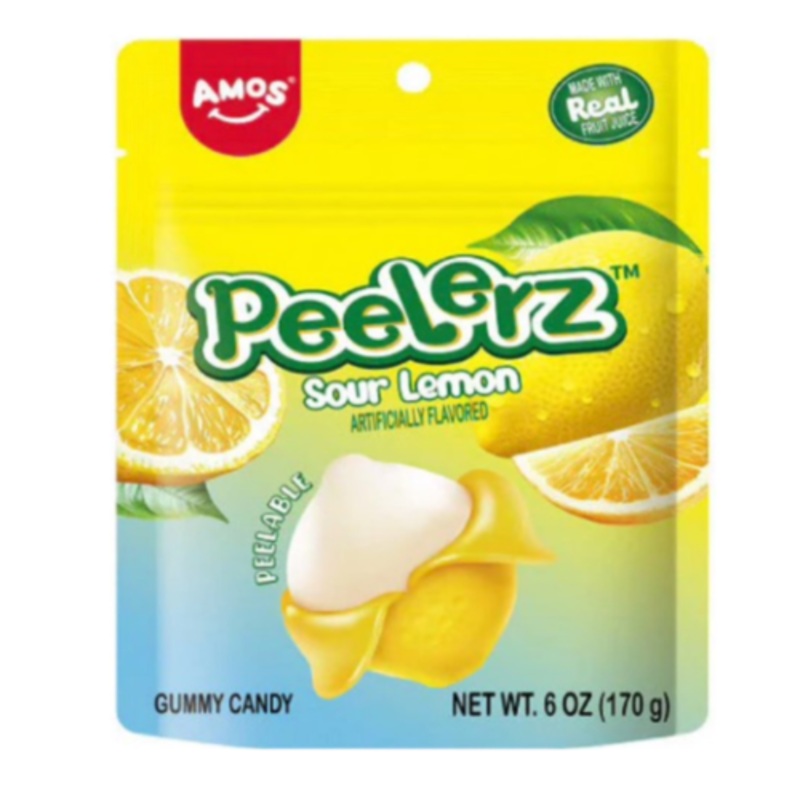 Amos Peelerz Sour Lemon 6oz – 12ct