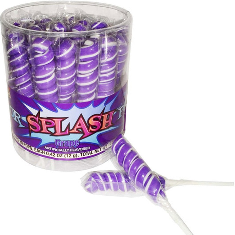 Albert’s Splash Grape Swirl Lollipops .42oz –  30ct